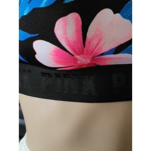 Victoria's Secret Pink ULTIMATE unluned floral multicolor Sport Bra X-SMALL XS - Picture 4 of 7